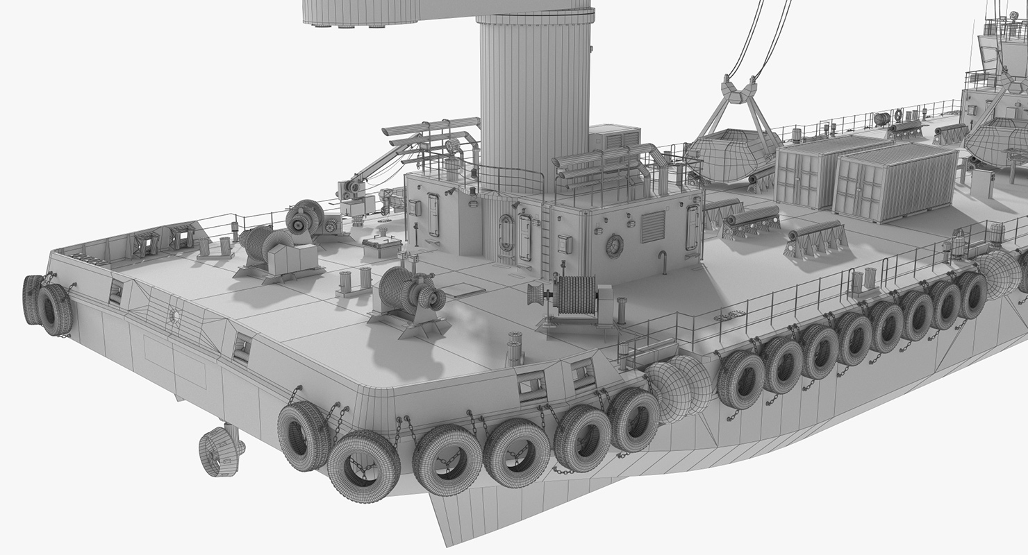 Presentation 3D model of the Crane Ship. Freelance 3D Designer “Monaco Felice”.