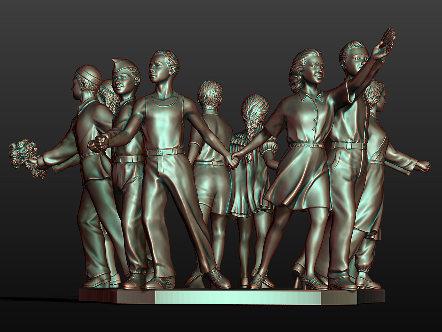Sculptures of People. Park Sculpture. Sculptor Sergiy Yurchenko.