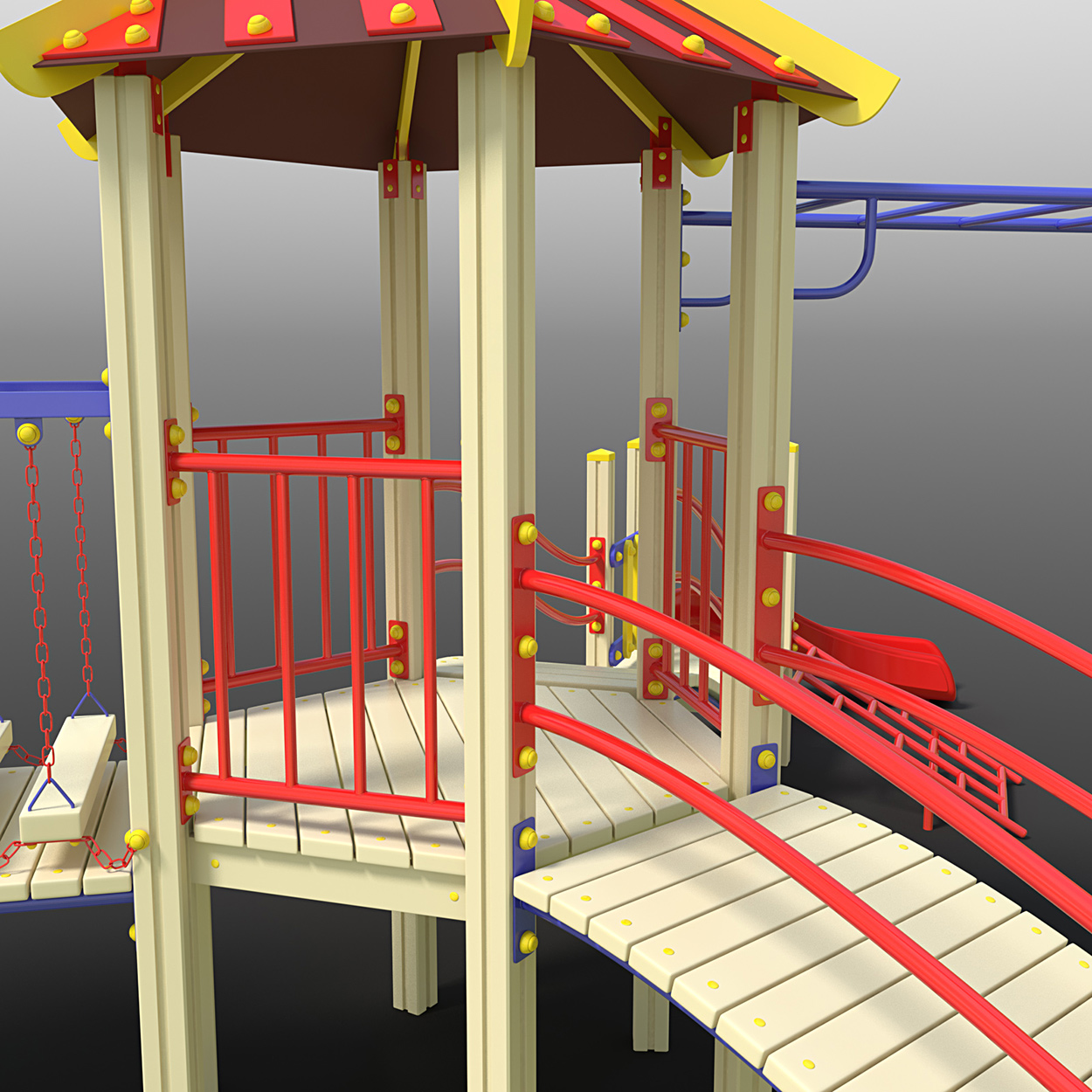 High quality 3D model of the Playground. 3D model for sale.