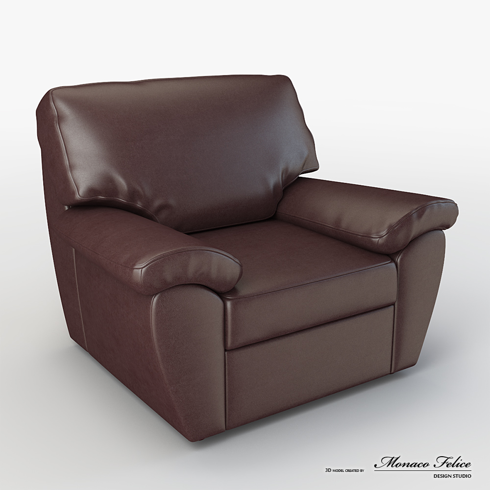Object visualization on white background. 3D modeling of furniture.