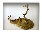 Elk Antlers 3D Printed Sculpture in Gothic Style