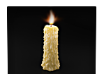 Original Magic Candle digital sculpture inspired by a handcrafted candle created years ago and recreated as an artistic 3D sculpture with realistic wax details.