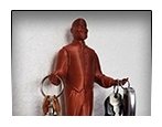 Tabletop figurine of the Fancy Houseman. Luxury Authors Jewelry Holder.