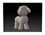 Children's toy Lamb Figurine. Sculpting miniatures and toys.